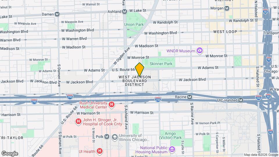 1506 W Jackson Blvd Mapa y Detalles de la Ubicación