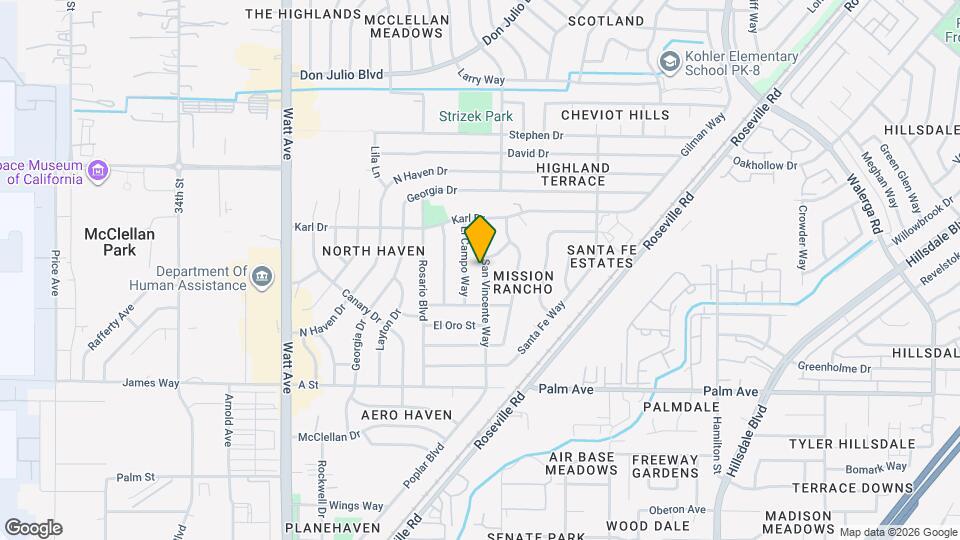 5733 San Vincente Way Map and Location Details