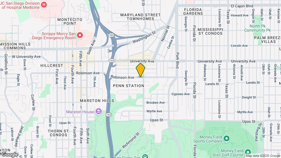 1275 Robinson Ave Map and Location Details