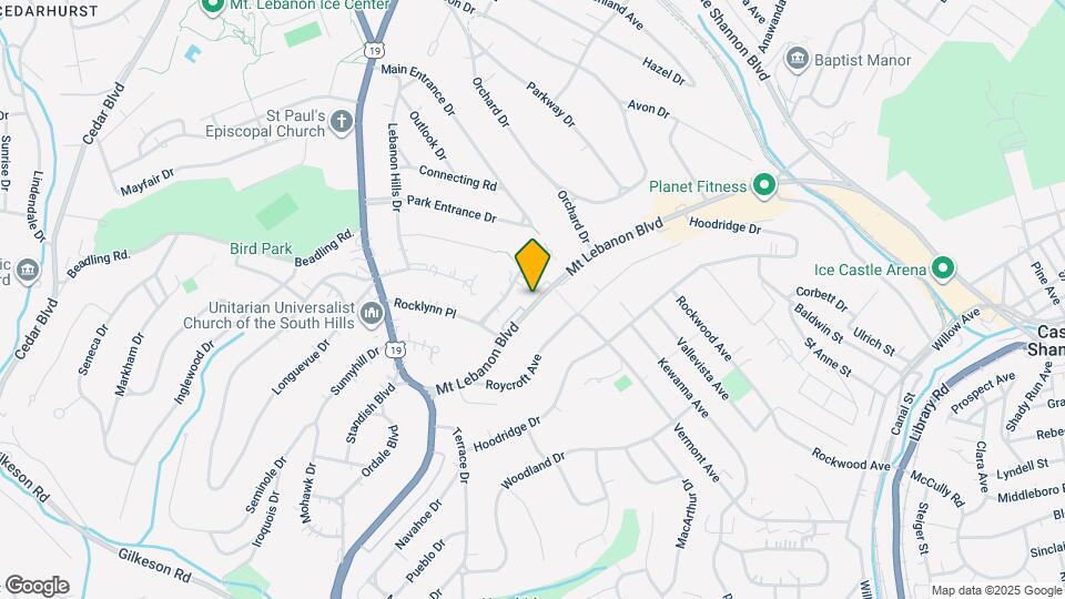 115 Mt Lebanon Blvd Map and Location Details