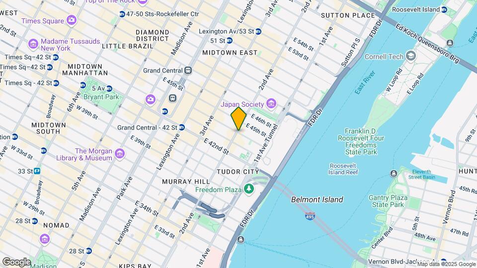 310 E 44th St Map and Location Details