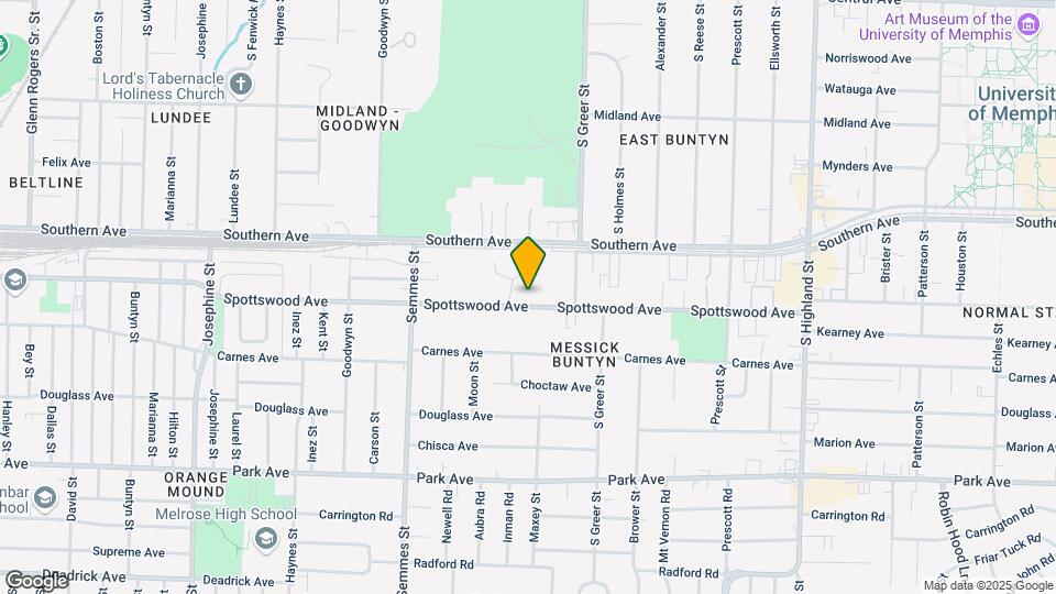 3160 Spottswood Ave Map and Location Details