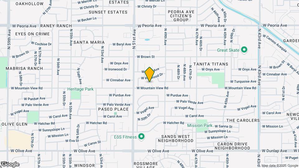 9808 N 49th Ln Mapa y Detalles de la Ubicación