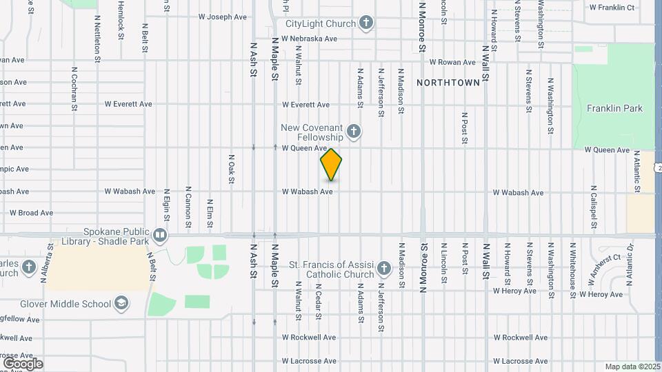 1360 W Wabash Ave Map and Location Details