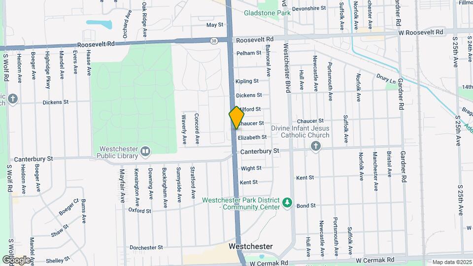 1525 S Mannheim Rd Map and Location Details