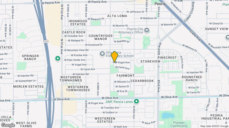 8617 W Vogel Ave Map and Location Details