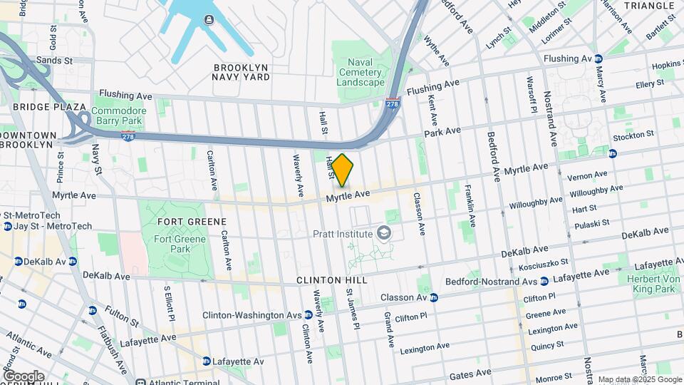 493 Myrtle Ave Map and Location Details