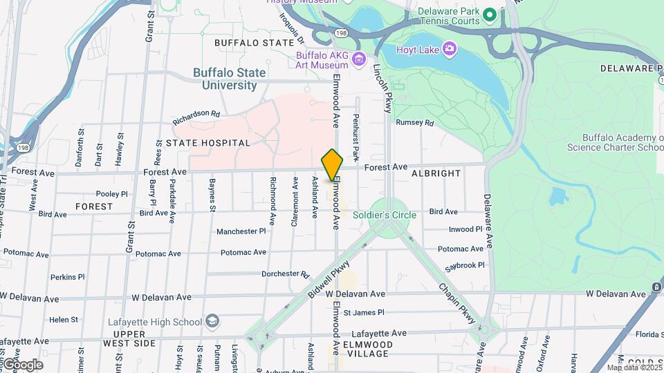 1096 Elmwood Ave, Unit Upper Floor Map and Location Details