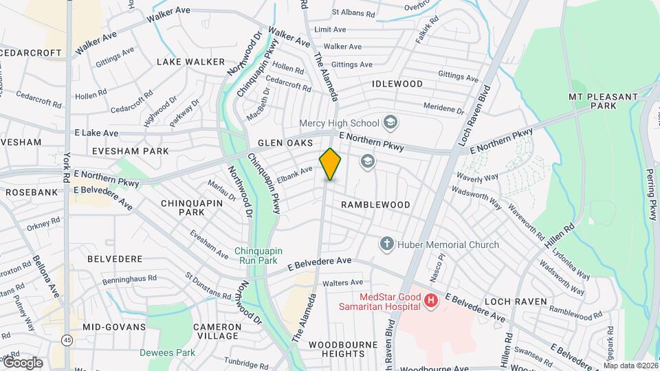 5905 The Alameda Map and Location Details