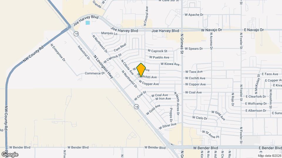 1240 W Copper Ave Mapa y Detalles de la Ubicación