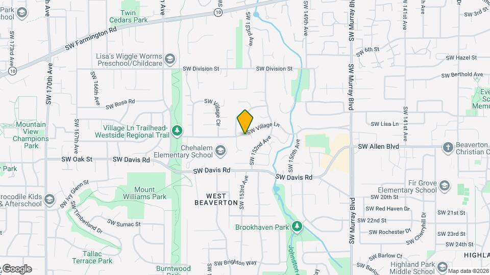 15402 SW Village Ln Map and Location Details