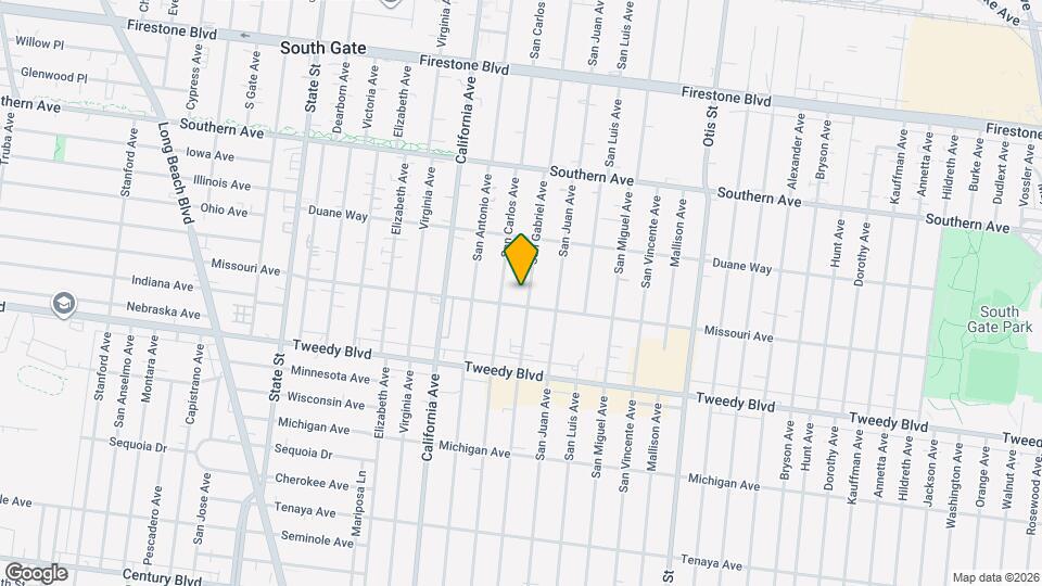 9625 San Gabriel Ave Map and Location Details