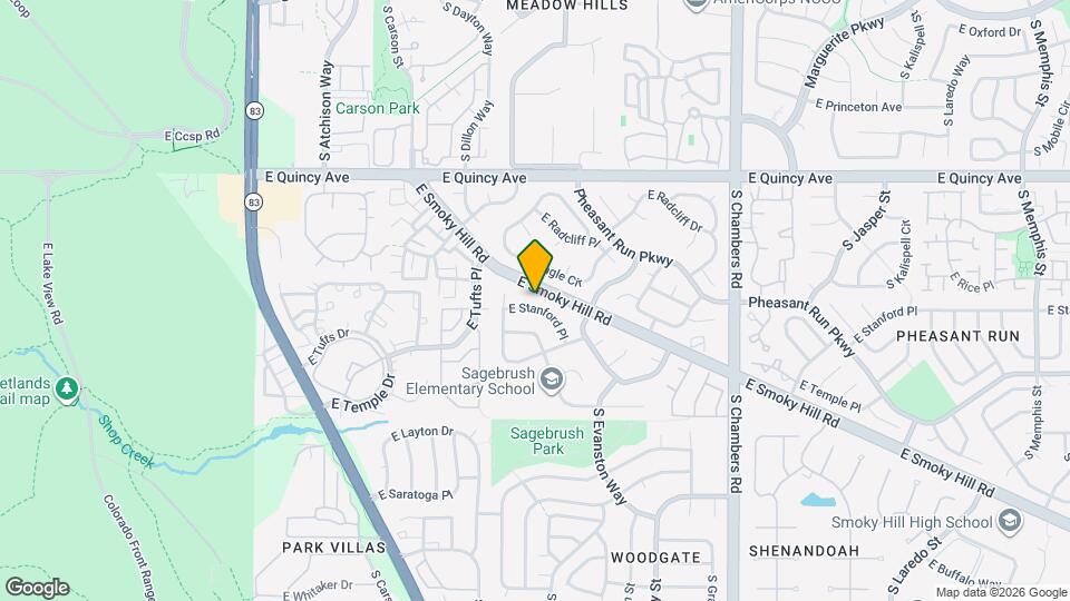 14625 E Stanford Pl Map and Location Details