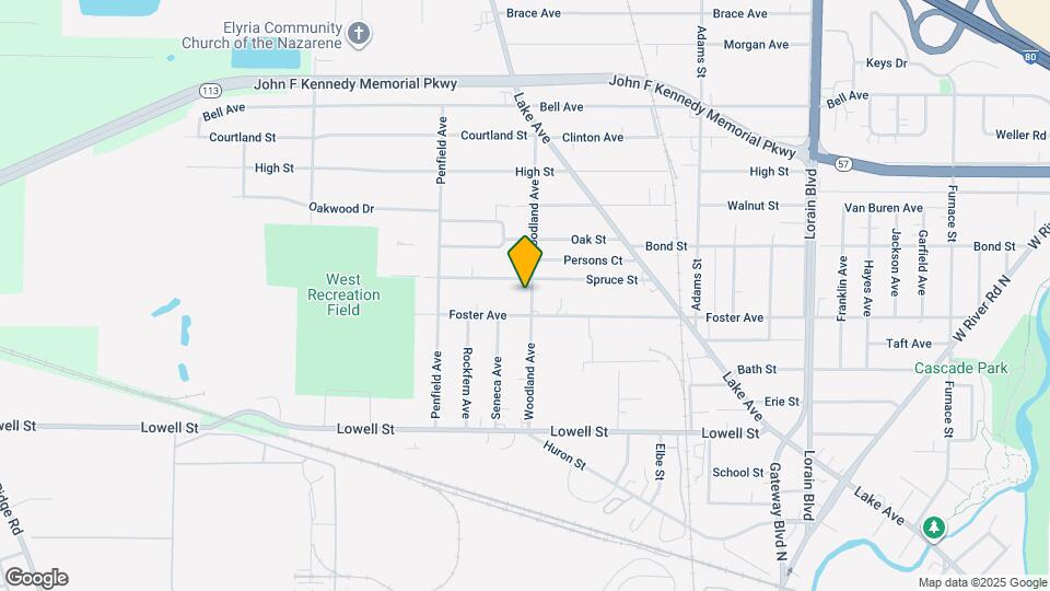 416 Woodland Ave Map and Location Details