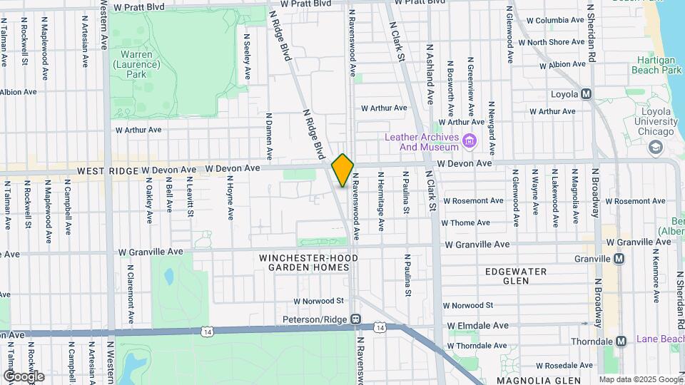 6341 N Ridge Ave Mapa y Detalles de la Ubicación