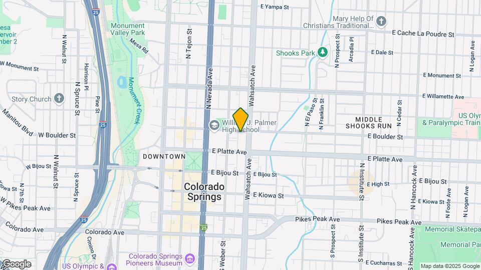 323 E Boulder St Map and Location Details