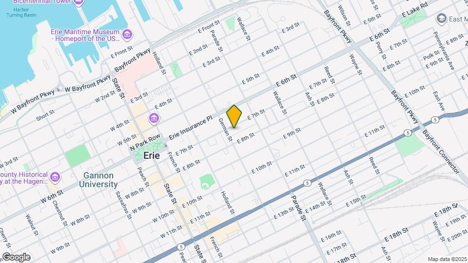 313 E 7th St Map and Location Details