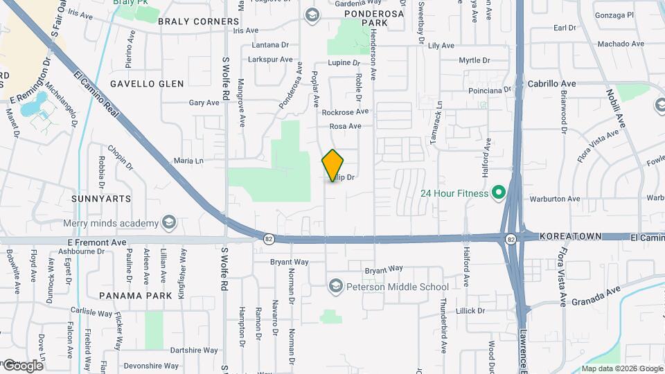 1236 Poplar Ave Mapa y Detalles de la Ubicación