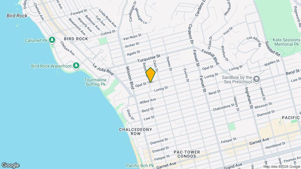 925 Opal St Map and Location Details