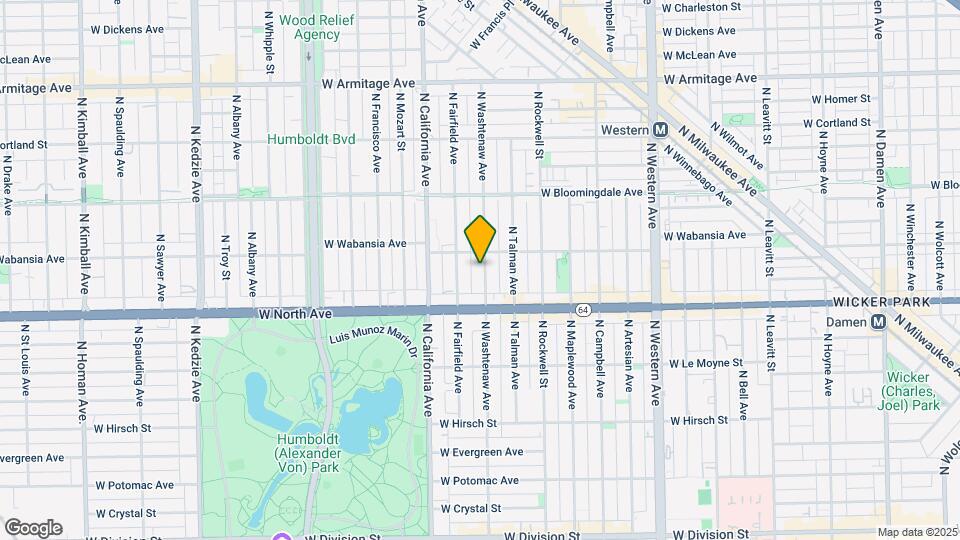 1638 N Washtenaw Ave Map and Location Details