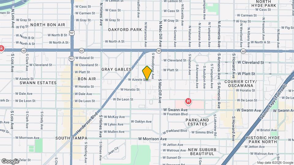 3124 W Azeele St Map and Location Details