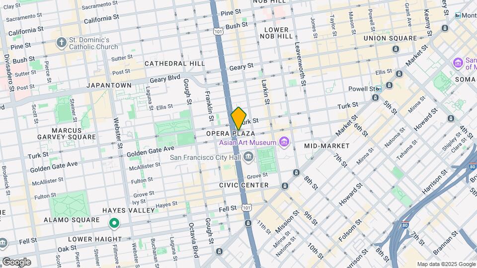 600 Golden Gate Ave Map and Location Details