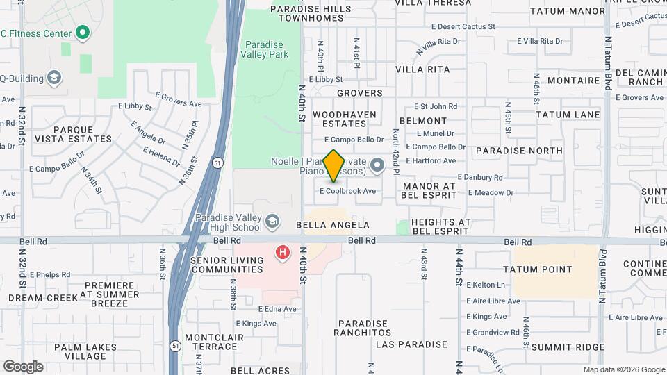 4050 E Coolbrook Ave Map and Location Details