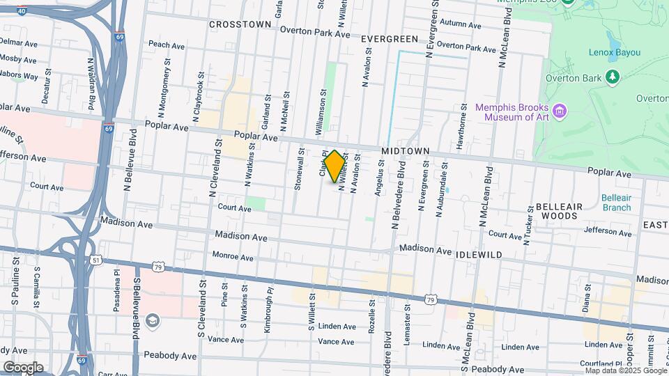 103 N Willett St Mapa y Detalles de la Ubicación