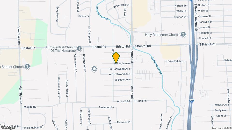 1077 W Bergin Ave Map and Location Details