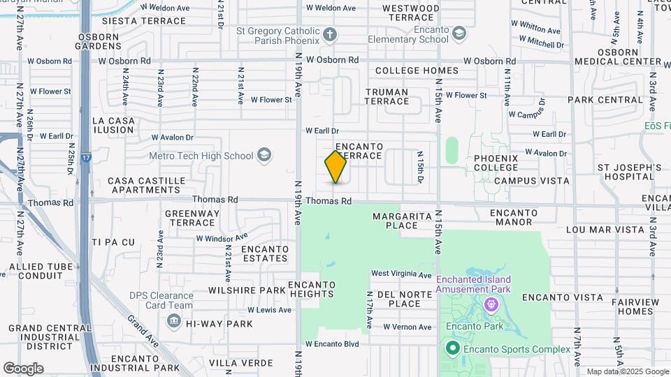 1743 W Verde Ln Map and Location Details