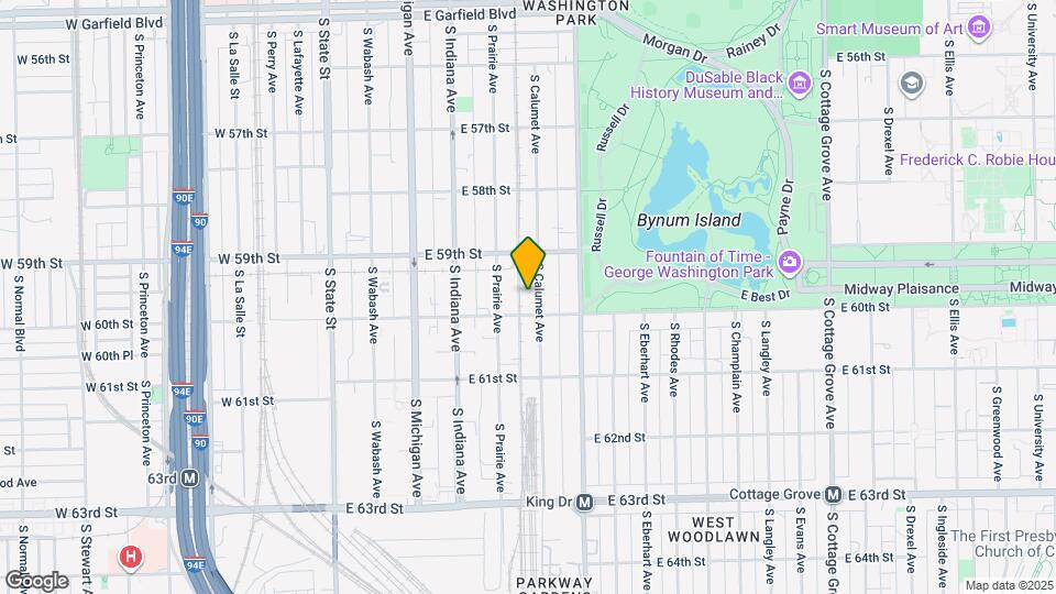 5942 S Calumet Ave, Unit Unit 1 Map and Location Details
