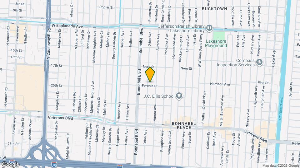 1627 Feronia St Mapa y Detalles de la Ubicación