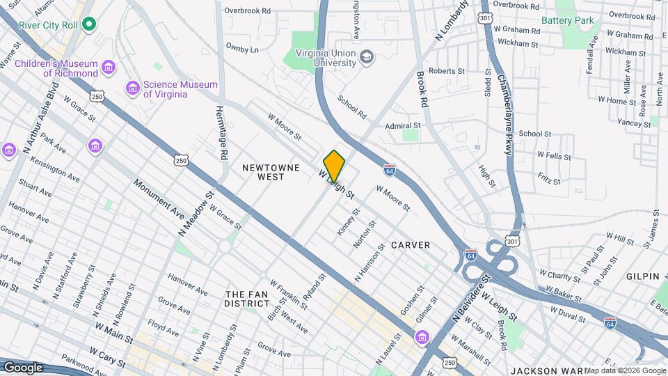 1517 W Leigh St Map and Location Details