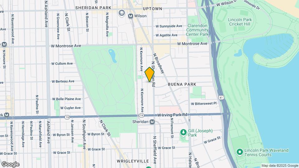 4144 N Sheridan Rd, Unit 105 Map and Location Details