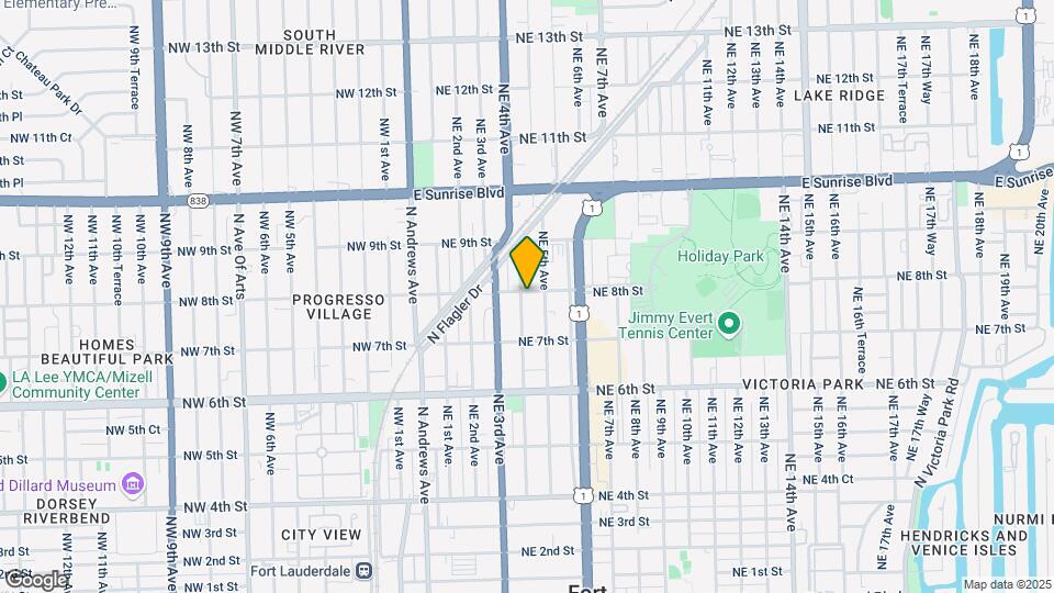 400 NE 8th St Map and Location Details
