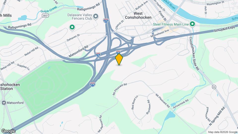 1220 Valley Rd Map and Location Details