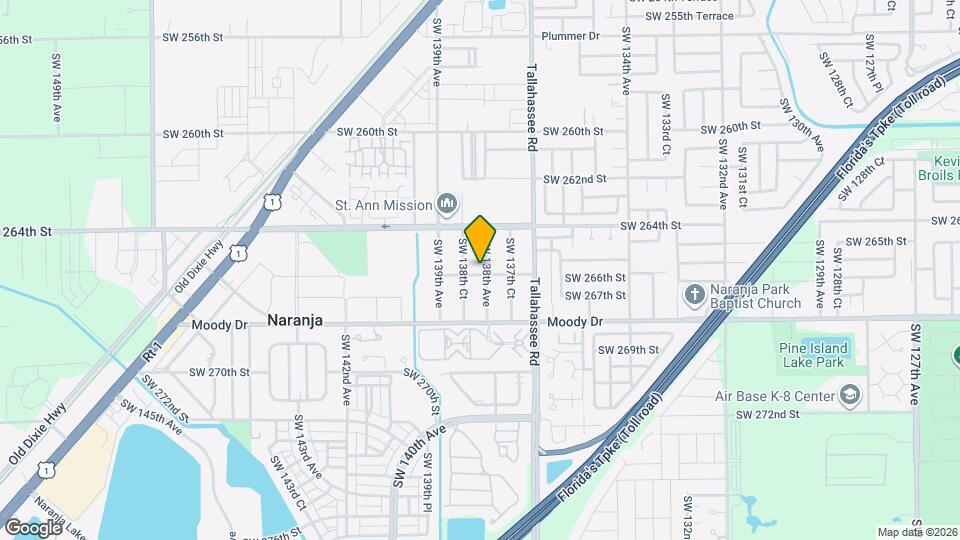 26540 SW 138th Ave Map and Location Details