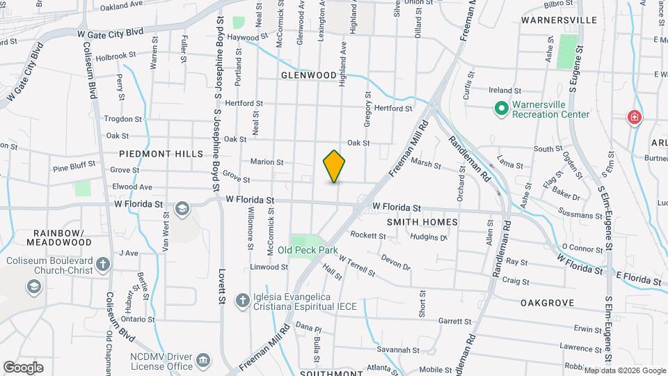 1302 Highland Ave Map and Location Details
