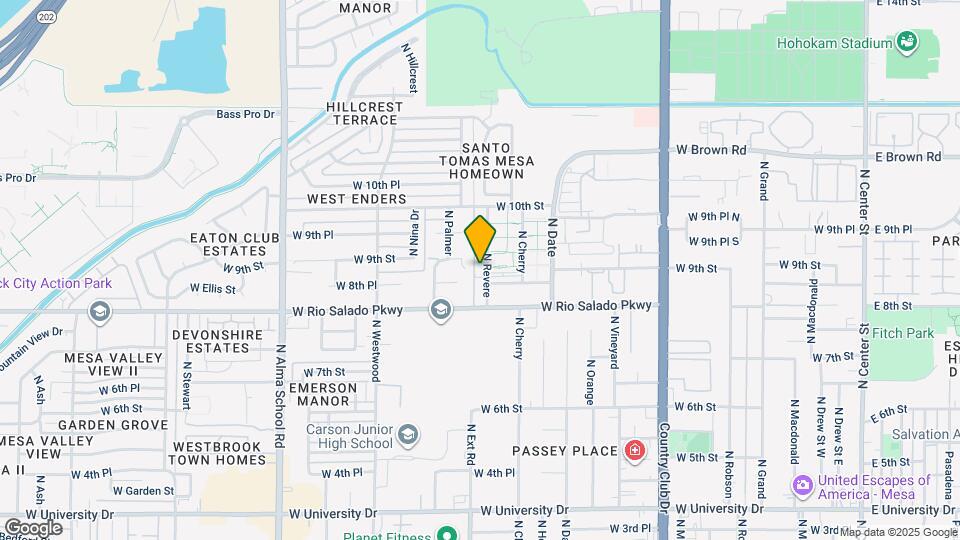 852 N Revere Map and Location Details