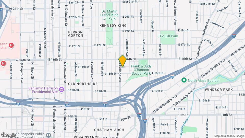 1521 N College Ave Map and Location Details