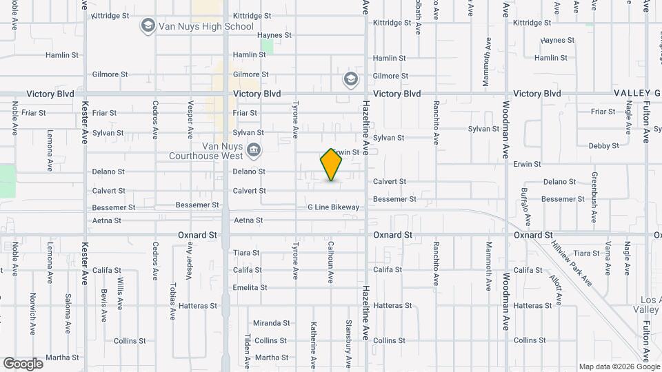 14165 Calvert St Mapa y Detalles de la Ubicación