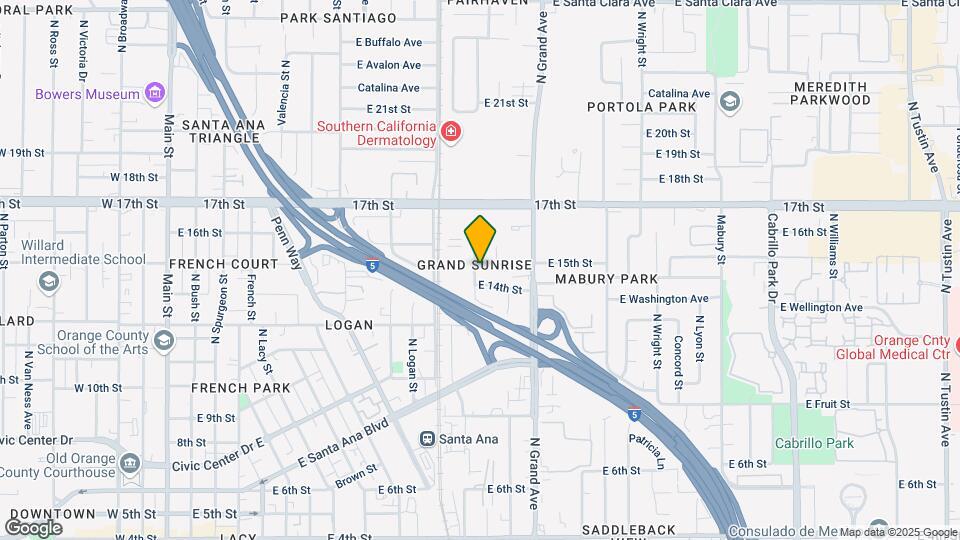 1220 E 15th St Map and Location Details