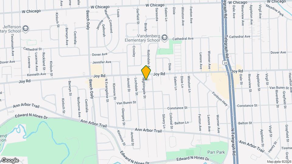 8656 Nightingale St Map and Location Details