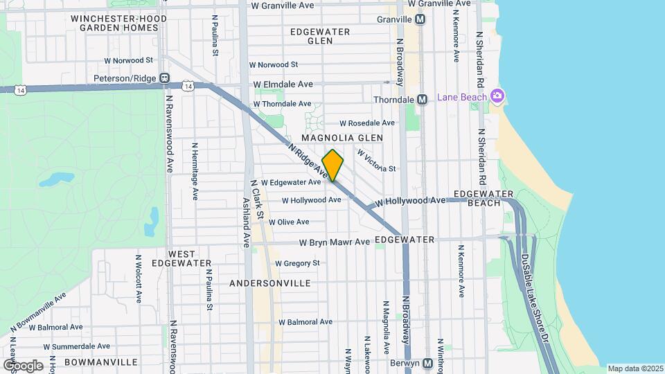 5734 N Ridge Ave Map and Location Details