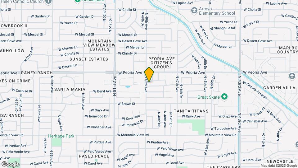 4852 W Cochise Dr Map and Location Details