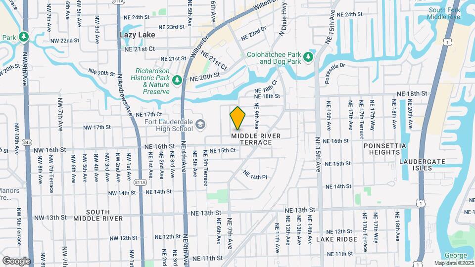 1623 NE 8th Ave Map and Location Details