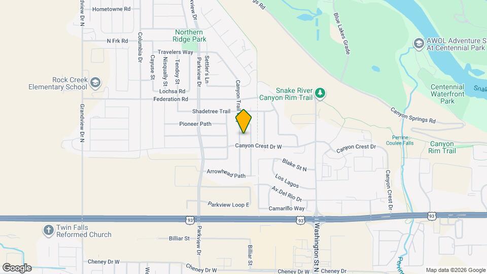 1970 Canyon Trail Way Map and Location Details