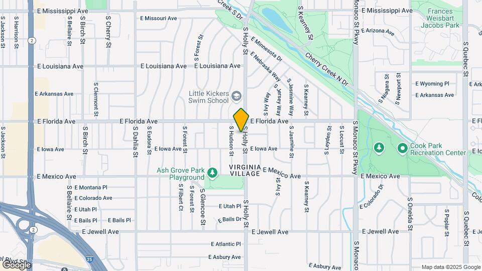 1525 S Holly St Map and Location Details