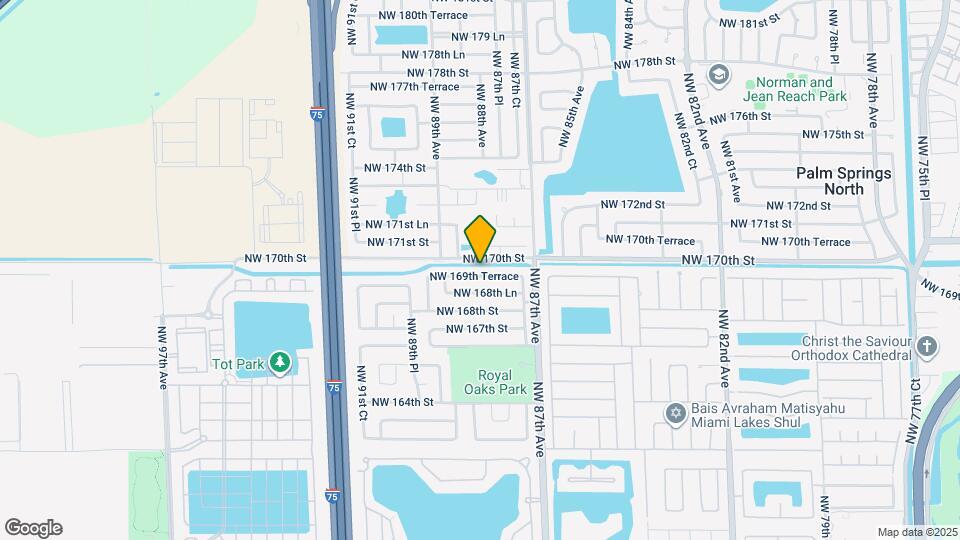 8819 NW 169th Terrace Map and Location Details