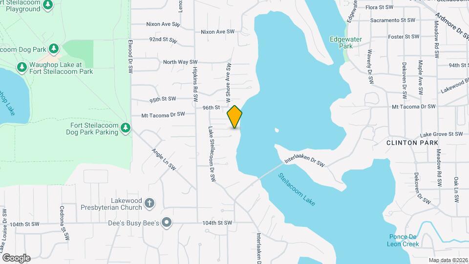 9721 Lake Steilacoom Dr SW Map and Location Details